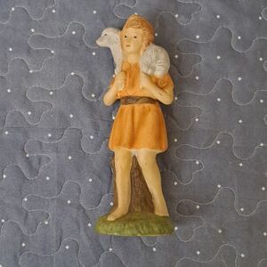 Homco Nativity Figurine Sheep Herder Carrying a Sheep 5216 replacement 1980